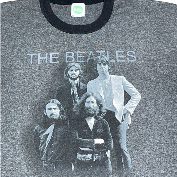 Vintage THE BEATLES T-Shirt 2005 Appke Corp Band Tee Ringer sz LARGE - Picture 5 of 8